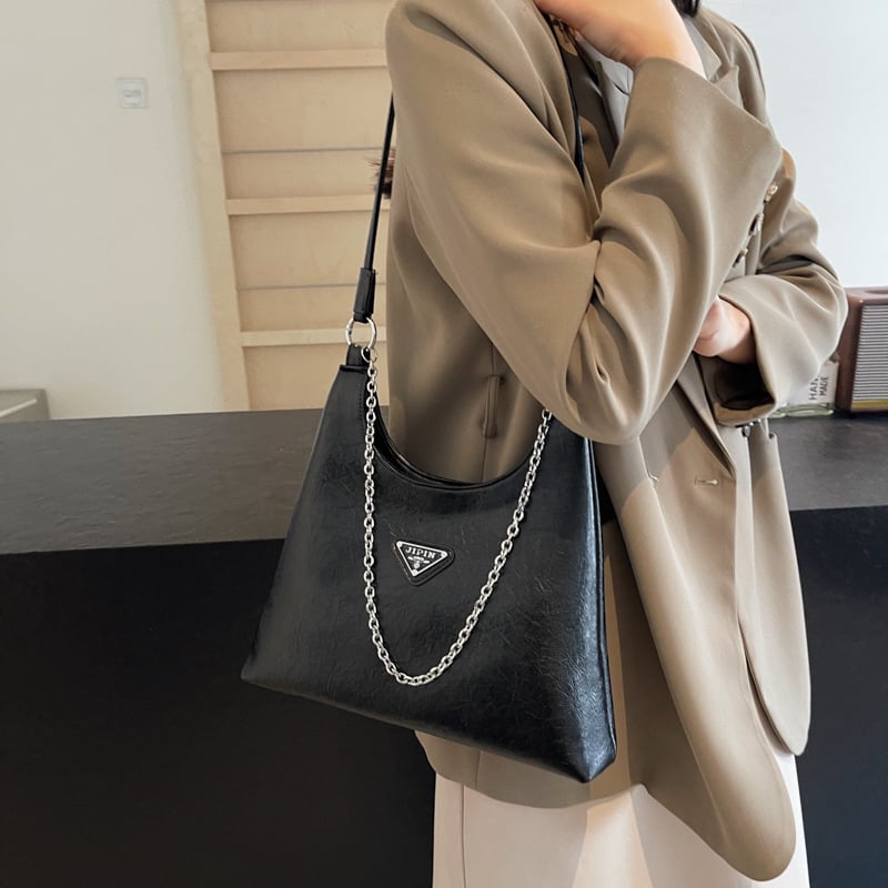 Чанта за рамо Tote PU, градски стил, хоризонтална квадратна форма, ципово затваряне, вътрешен джоб с цип