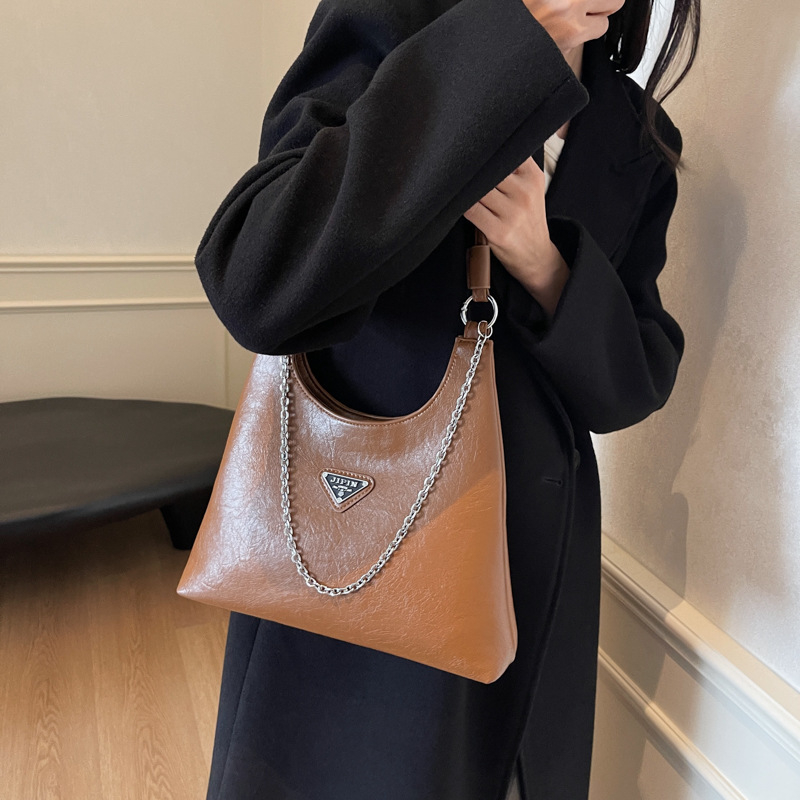 Чанта за рамо Tote PU, градски стил, хоризонтална квадратна форма, ципово затваряне, вътрешен джоб с цип