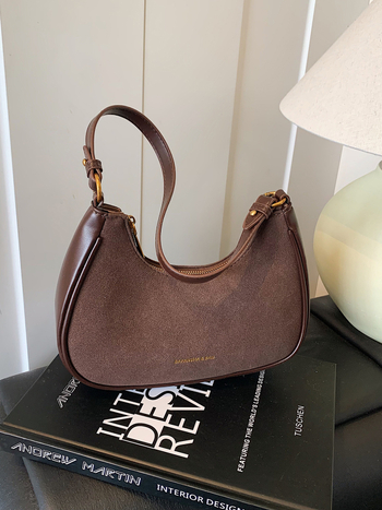 PU kožna saddle torba u obliku polumjeseca, unisex, crossbody remen, jesen 2025