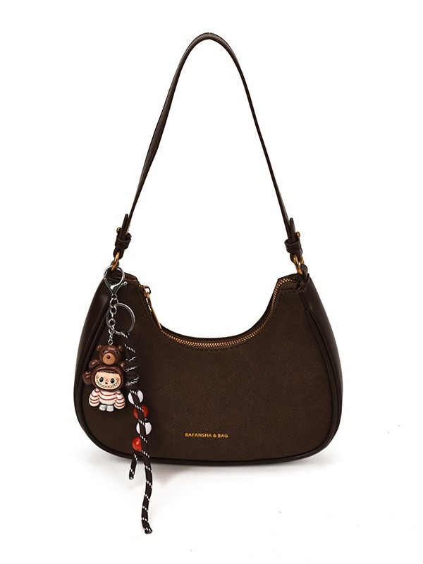 PU kožna saddle torba u obliku polumjeseca, unisex, crossbody remen, jesen 2025