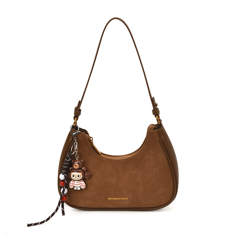 PU kožna saddle torba u obliku polumjeseca, unisex, crossbody remen, jesen 2025