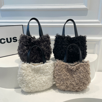 Underarm torba od pliša, zatvarač, džep za telefon, vertikalni kvadratni oblik