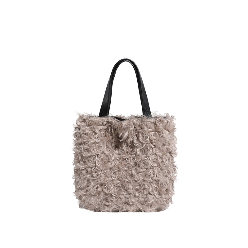 Underarm torba od pliša, zatvarač, džep za telefon, vertikalni kvadratni oblik