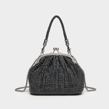 Dalan clutch Shell-type, polyester, zaključavanje, unutarnji džep sa zatvaračem