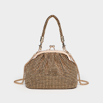 Dalan clutch Shell-type, polyester, zaključavanje, unutarnji džep sa zatvaračem