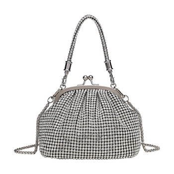 Dalan clutch Shell-type, polyester, zaključavanje, unutarnji džep sa zatvaračem