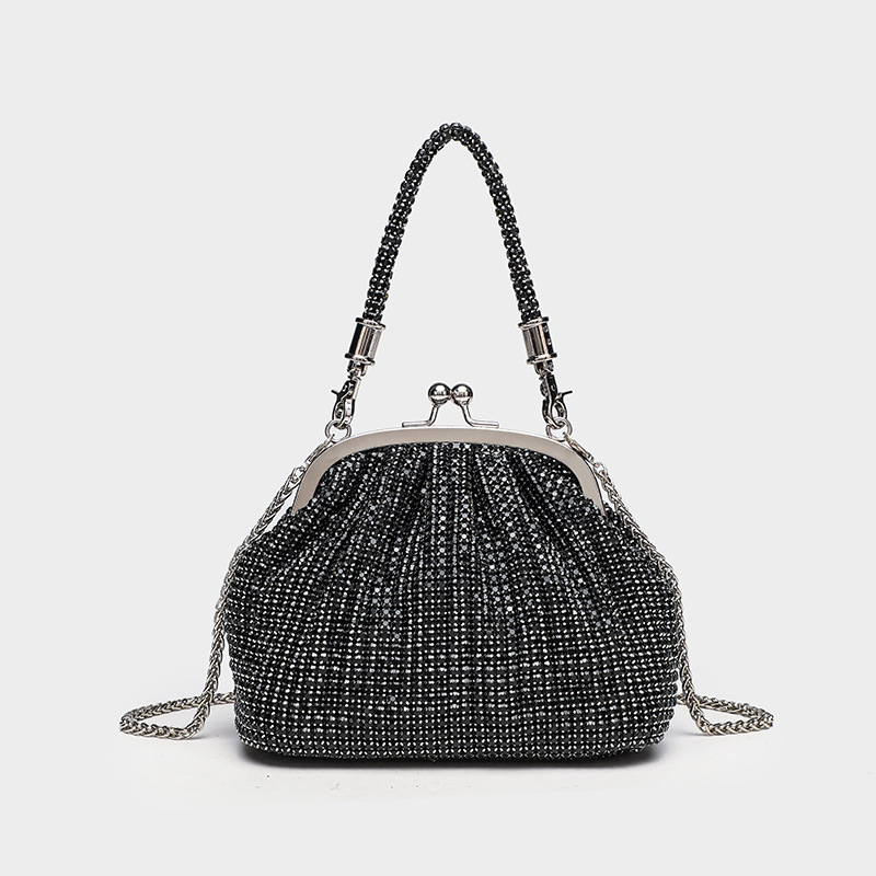 Dalan clutch Shell-type, polyester, zaključavanje, unutarnji džep sa zatvaračem