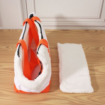 Geantă pentru animale de companie cu curea, pentru câini și pisici, căptușeală pufoasă de iarnă din material textil