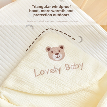 Νεογέννητο πάπλωμα αγκαλιάς από 100% βαμβάκι, παχυνόμενο για φθινοπωρινό-χειμερινό, ελαφρύ πολυτελές στυλ, 500–800 g