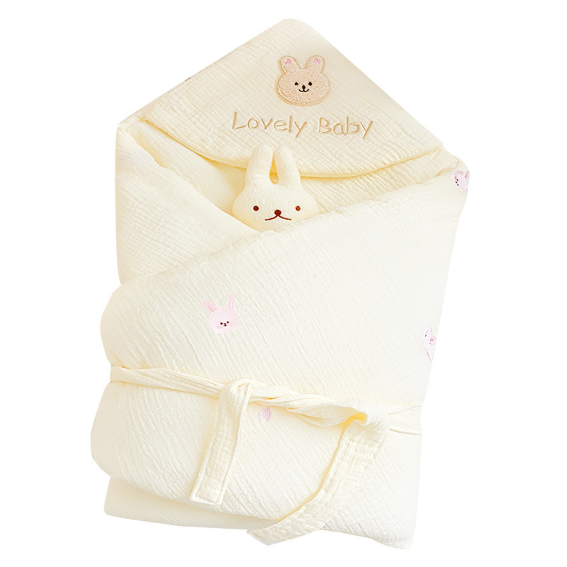 Νεογέννητο πάπλωμα αγκαλιάς από 100% βαμβάκι, παχυνόμενο για φθινοπωρινό-χειμερινό, ελαφρύ πολυτελές στυλ, 500–800 g
