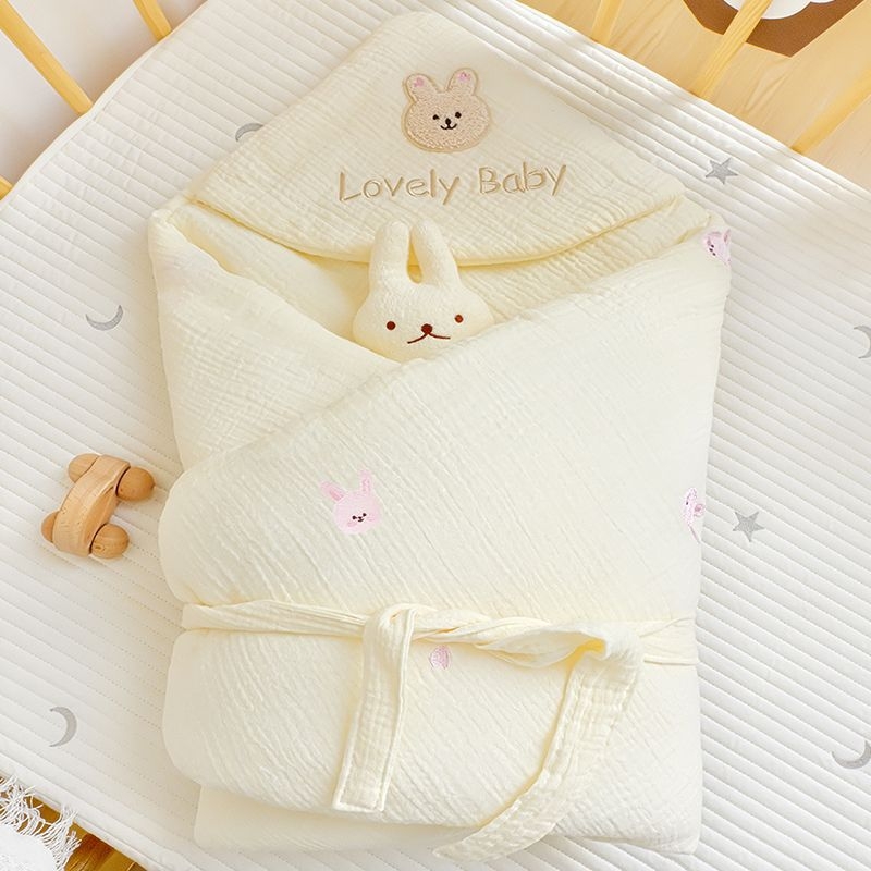 Νεογέννητο πάπλωμα αγκαλιάς από 100% βαμβάκι, παχυνόμενο για φθινοπωρινό-χειμερινό, ελαφρύ πολυτελές στυλ, 500–800 g