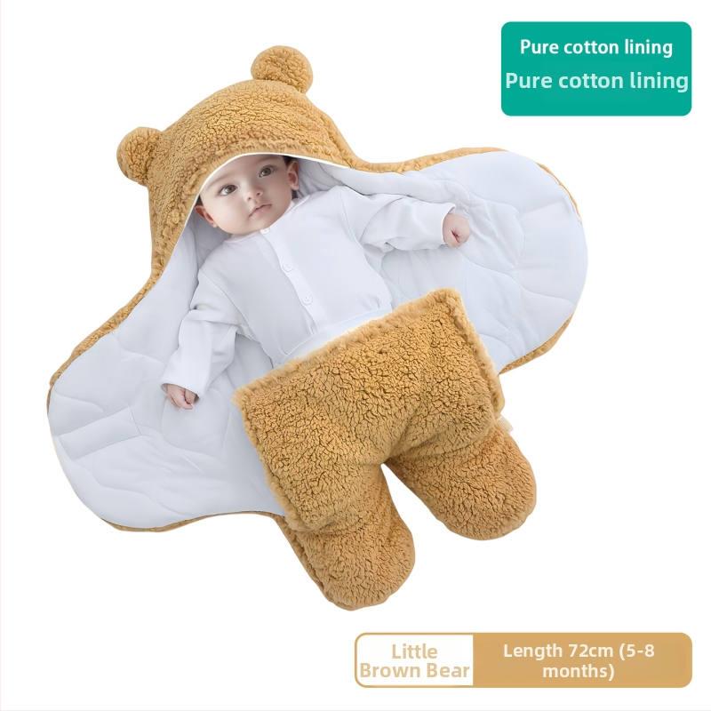 Βρεφική κουβέρτα αγκαλιάς και υπνόσακος από 100% βαμβάκι — για νεογέννητα και βρέφη 1–3 ετών, όλο τον χρόνο, βάρος 300–500 g, προσαρμοστικό