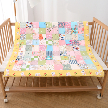 Μωρό πάπλωμα από βαμβάκι, patchwork, χειροποίητο, 100% βαμβάκι, βάρος 0.55–1.0 kg, για μωρά έως 1 έτος