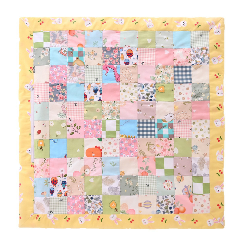 Μωρό πάπλωμα από βαμβάκι, patchwork, χειροποίητο, 100% βαμβάκι, βάρος 0.55–1.0 kg, για μωρά έως 1 έτος