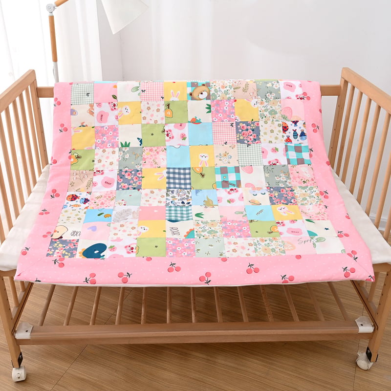 Μωρό πάπλωμα από βαμβάκι, patchwork, χειροποίητο, 100% βαμβάκι, βάρος 0.55–1.0 kg, για μωρά έως 1 έτος