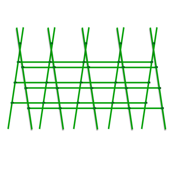 Решетка за фасул за балкон и двор, рамка за катерещи зеленчуци, пластмасово покрита стоманена тръба за открито