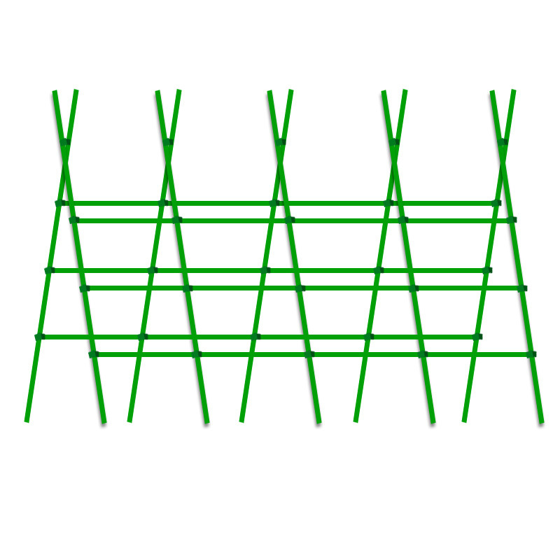 Решетка за фасул за балкон и двор, рамка за катерещи зеленчуци, пластмасово покрита стоманена тръба за открито
