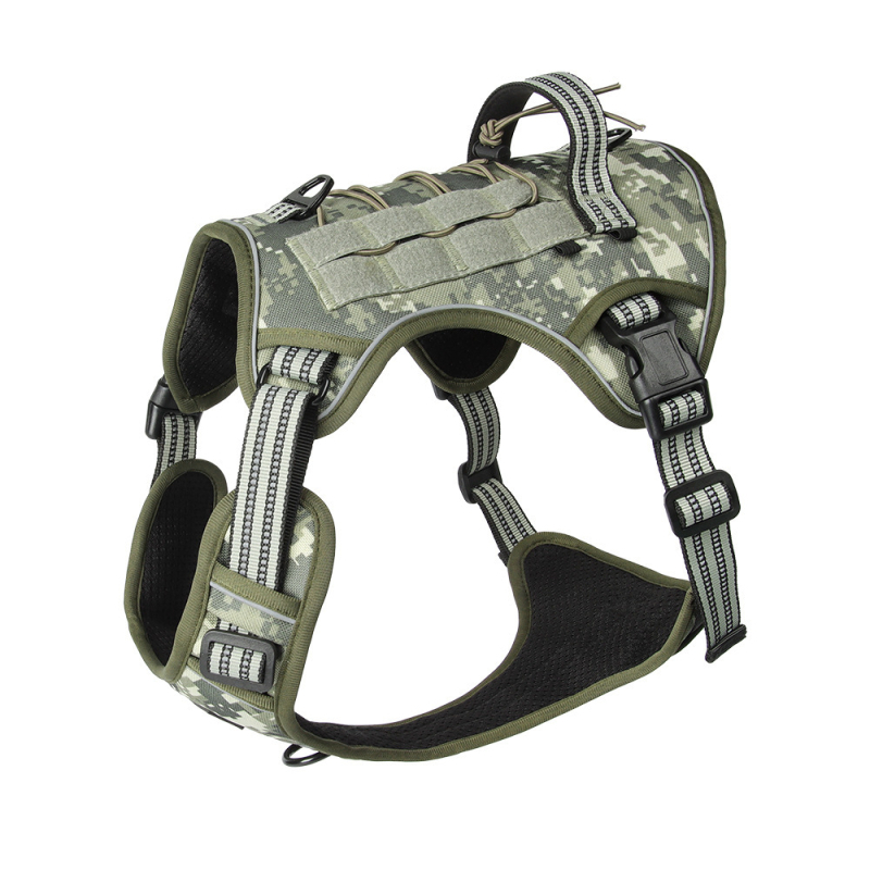 Weixun nylon гръден презрамник за кучета - тактически, издръжлив на износване, против ухапване, с каишка