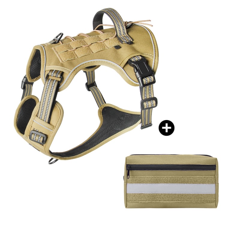 Weixun nylon гръден презрамник за кучета - тактически, издръжлив на износване, против ухапване, с каишка