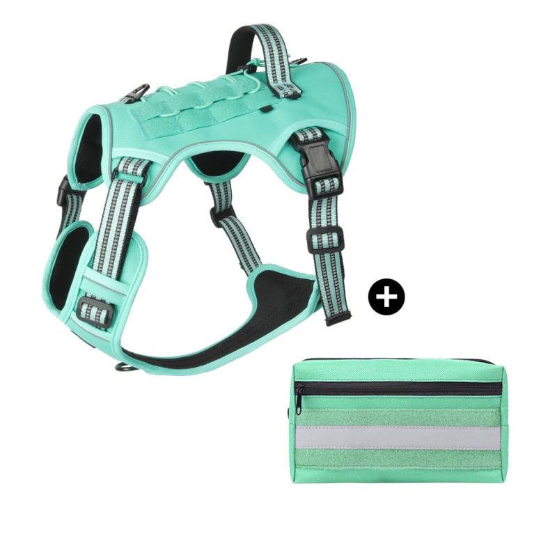 Weixun nylon гръден презрамник за кучета - тактически, издръжлив на износване, против ухапване, с каишка