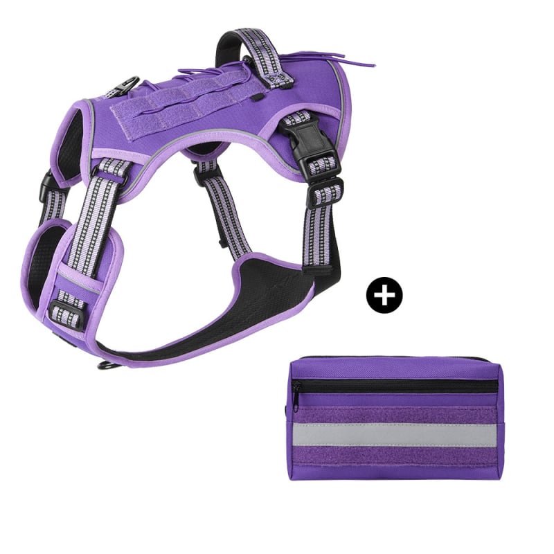 Weixun nylon гръден презрамник за кучета - тактически, издръжлив на износване, против ухапване, с каишка