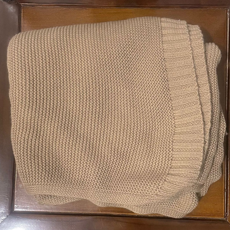 Βρεφικό κάλυμμα καροτσιού με κέντημα από 100% βαμβάκι, πλεκτό κουβέρτα για υπνάκο και καναπέ, 300–500 g, για όλες τις εποχές, για βρέφη 1–3 ετών