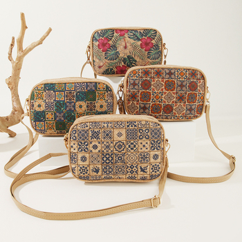 Crossbody torba od plute – svestran stil, zatvarač, podstava od poliestera, zima 2025