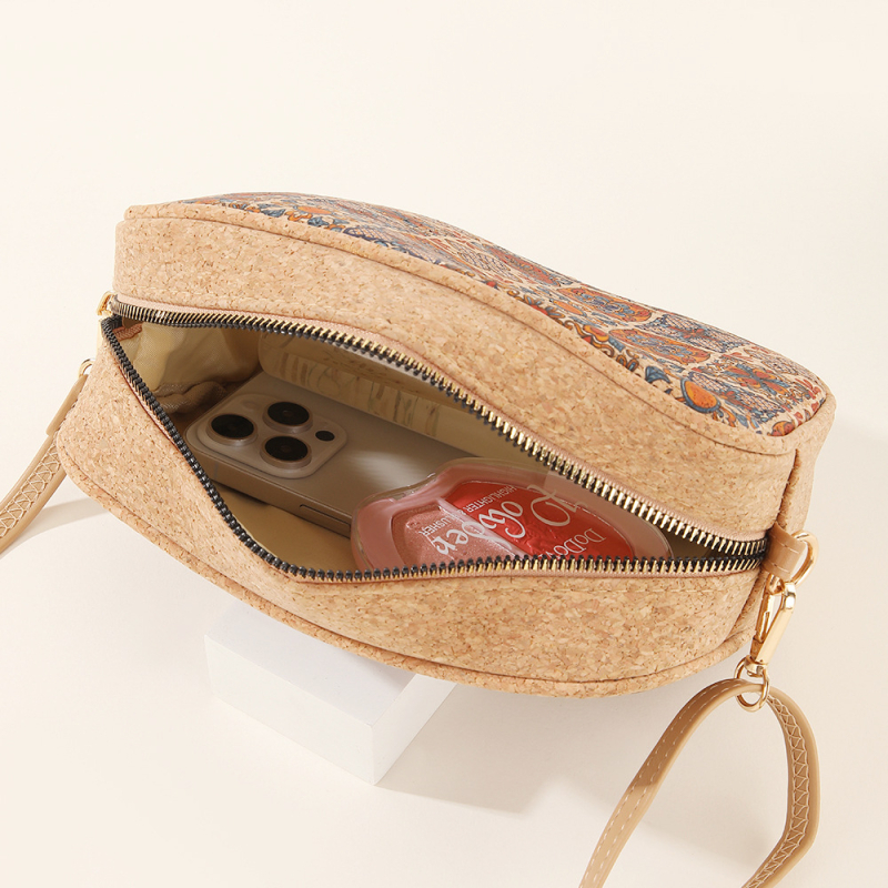 Crossbody torba od plute – svestran stil, zatvarač, podstava od poliestera, zima 2025