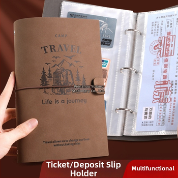 Bill Holder 1 - PU bőr, Többfunkciós befizetési bizonylat tartó, csipesz 232×154 mm, megfelelő papírméret 208×103 mm, testreszabás lehetséges