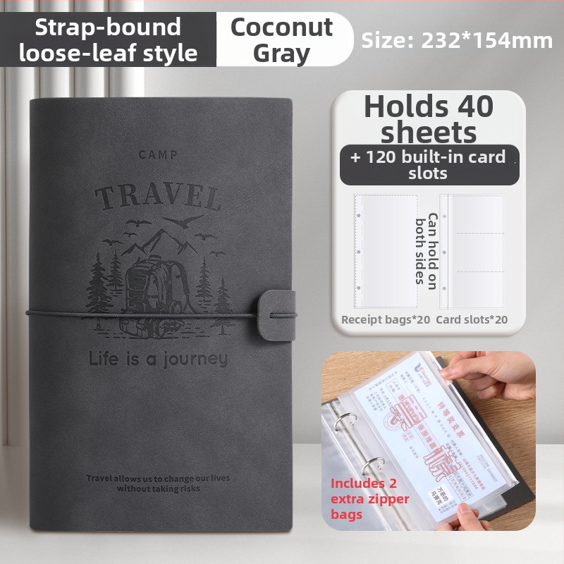 Bill Holder 1 - PU bőr, Többfunkciós befizetési bizonylat tartó, csipesz 232×154 mm, megfelelő papírméret 208×103 mm, testreszabás lehetséges