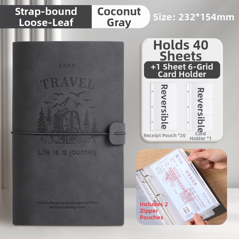 Bill Holder 1 - PU bőr, Többfunkciós befizetési bizonylat tartó, csipesz 232×154 mm, megfelelő papírméret 208×103 mm, testreszabás lehetséges