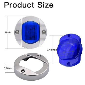 6-LED kružno bočno svjetlo za kamion, 12-24V, 5W, 0.2A, za kamione, prikolice i brodove
