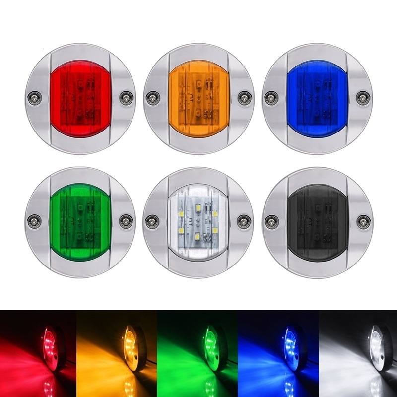 6-LED kružno bočno svjetlo za kamion, 12-24V, 5W, 0.2A, za kamione, prikolice i brodove