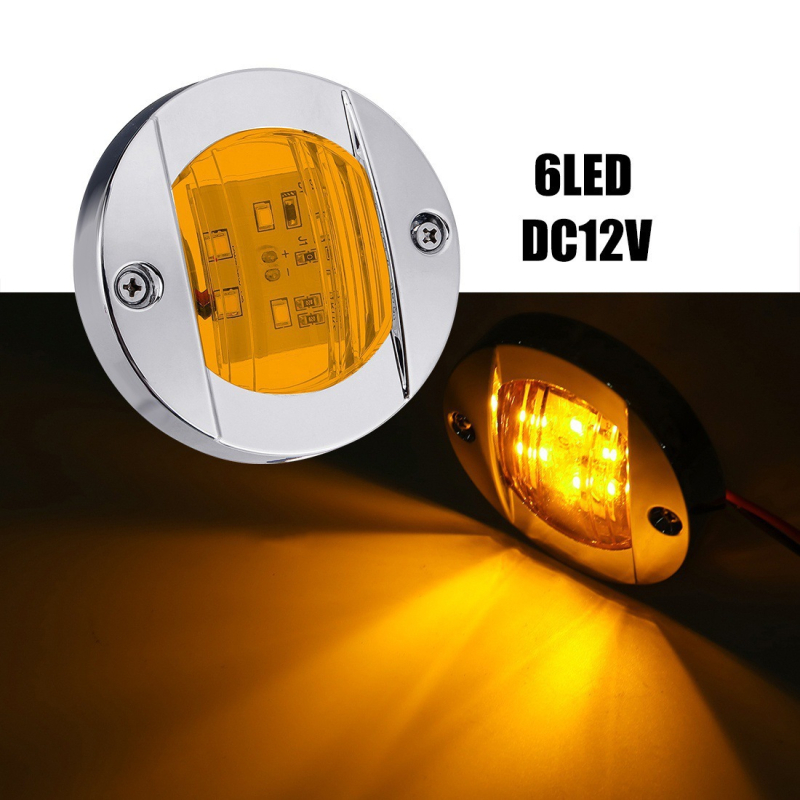 6-LED kružno bočno svjetlo za kamion, 12-24V, 5W, 0.2A, za kamione, prikolice i brodove
