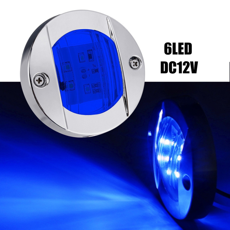 6-LED kružno bočno svjetlo za kamion, 12-24V, 5W, 0.2A, za kamione, prikolice i brodove