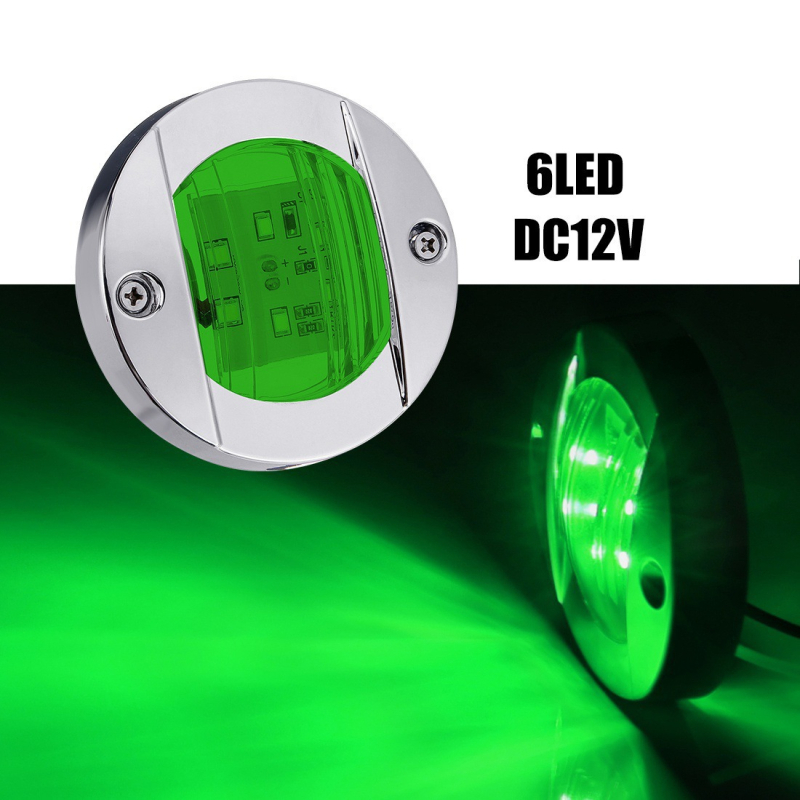 6-LED kružno bočno svjetlo za kamion, 12-24V, 5W, 0.2A, za kamione, prikolice i brodove