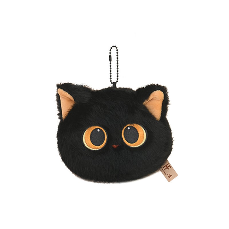 Плюшено коте с големи очи – портмоне през рамо и чантичка за носене, сладък подарък кукла-играчка