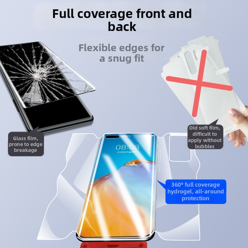 Huawei P40 Pro ochranný film na obrazovku – predný a zadný, hydrogel, matný okraj, proti otlačkom prstov