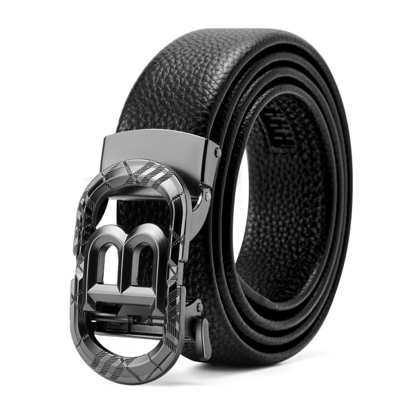 Muški kožni kaiš od prave kože, gornji sloj teleće kože, kopča od zlitine, automatsko zatvaranje, širina 2-4 cm