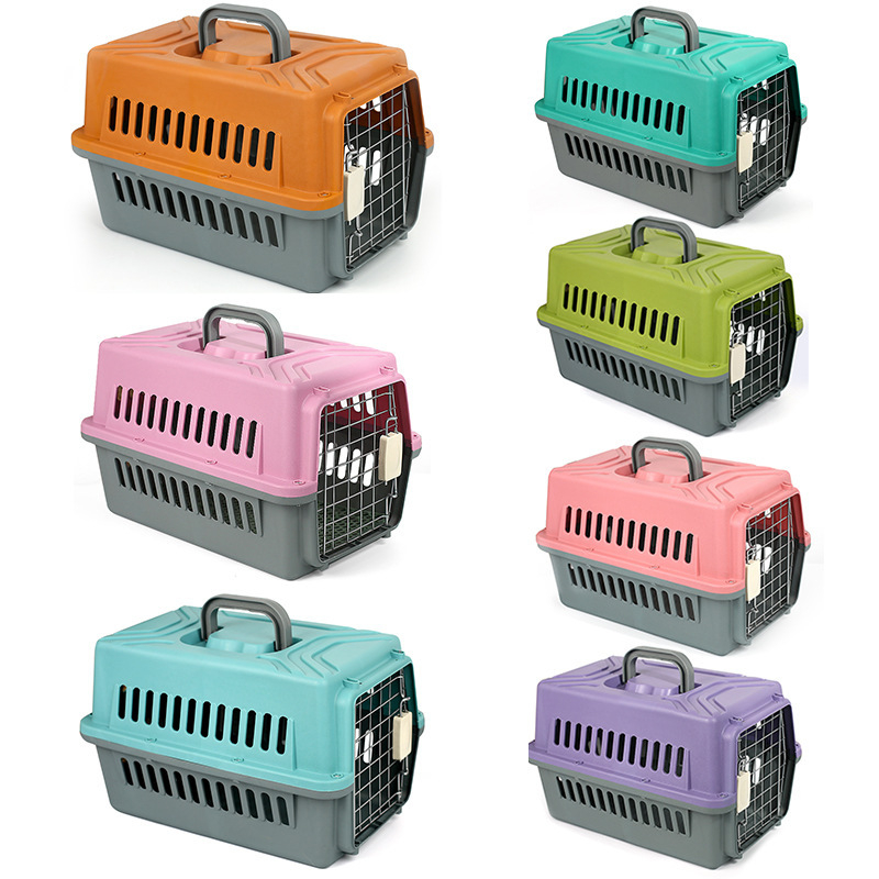 Cutie transport animale PP pentru pisici, câini și iepuri — transport portabil pentru animale, capacitate 1, greutate acceptată 5–7 kg, duritate medie