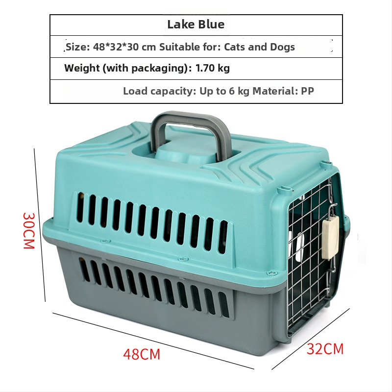 Cutie transport animale PP pentru pisici, câini și iepuri — transport portabil pentru animale, capacitate 1, greutate acceptată 5–7 kg, duritate medie