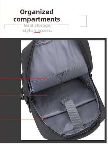 Ruksak za prijenosno računalo s USB punjenjem, kapacitet 20–35 L, najlon, naramenice s zračnim jastučićem, poliester podstava