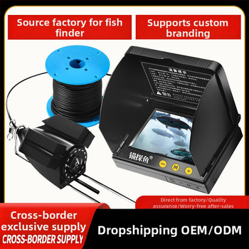 Подводен риболовен ехолот с HD камера и термочувствителна сонда, дълбочина 0.6–30 m, DC 10–18 V