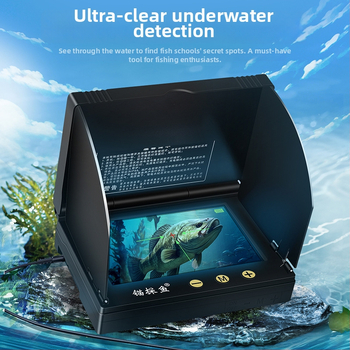 Подводен риболовен ехолот с HD камера и термочувствителна сонда, дълбочина 0.6–30 m, DC 10–18 V