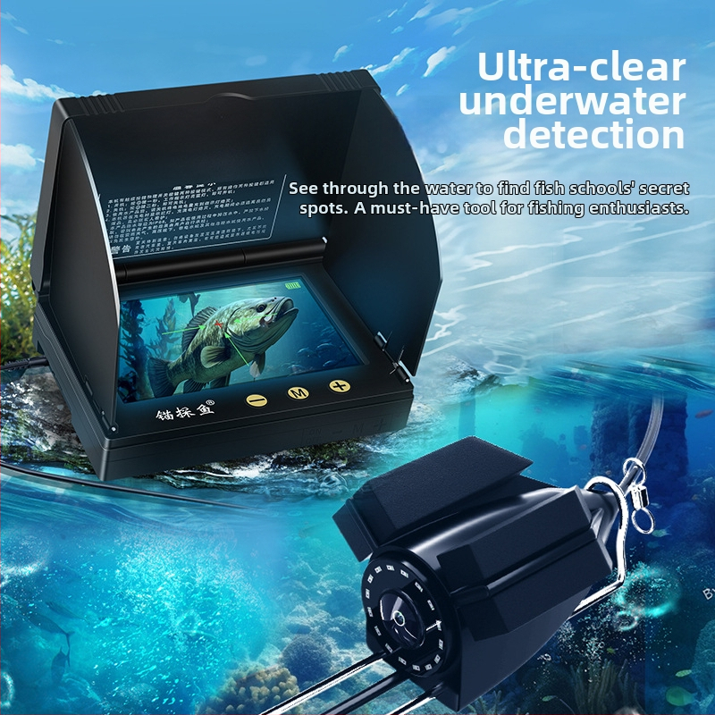 Podvodný rybársky echolót s HD kamerou a termálnym senzorom, hĺbka 0.6–30 m, napájanie DC 10–18 V
