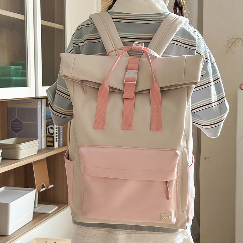 Unisex nylon ranac, kompatibilan s 15-inčnim prijenosnikom, gradski stil, za putovanja u slobodno vrijeme