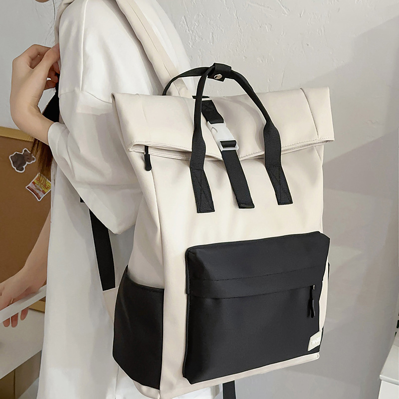 Unisex nylon ranac, kompatibilan s 15-inčnim prijenosnikom, gradski stil, za putovanja u slobodno vrijeme