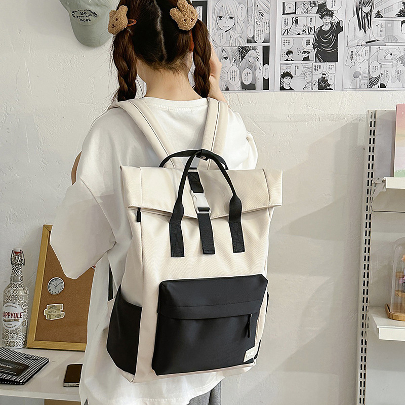 Unisex nylon ranac, kompatibilan s 15-inčnim prijenosnikom, gradski stil, za putovanja u slobodno vrijeme