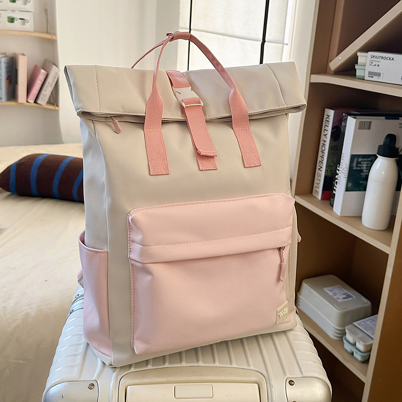 Unisex nylon ranac, kompatibilan s 15-inčnim prijenosnikom, gradski stil, za putovanja u slobodno vrijeme