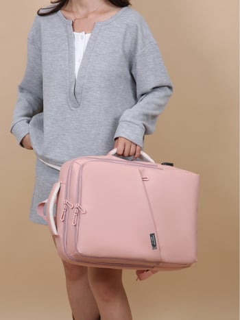 Унисекс раница за лаптоп за бизнес пътувания, съвместима с 16-инчов лаптоп, капацитет 36–55 л, разделение за сухи и мокри вещи, Oxford плат, извити презрамки